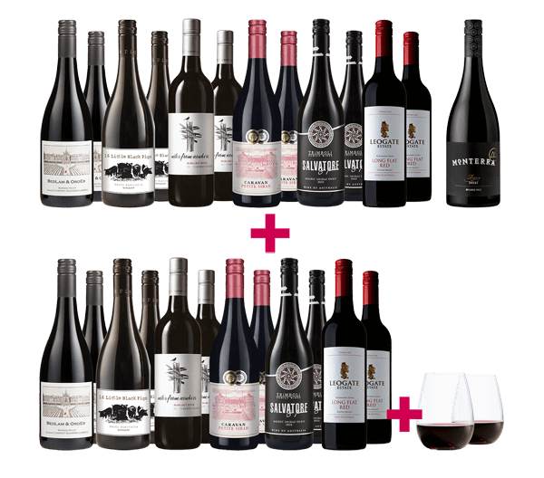 BBQ Reds BULK DEAL + Free Glasses & Monterra Shiraz